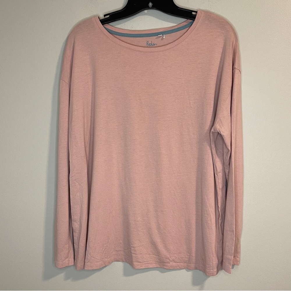 Boden LS Scoop neck Supersoft tshirt pink L